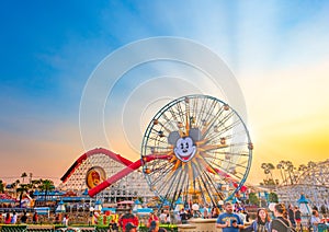 Disneyland California Adventure Sunset in the Summer