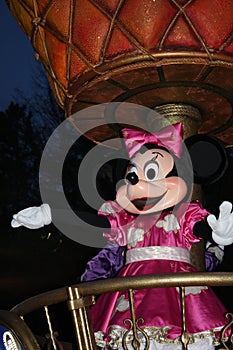 Disneyland Paris parade at night