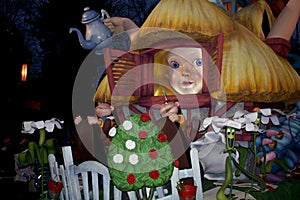 Disneyland Paris parade at night