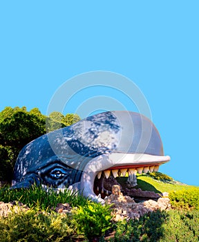 Disneyland Storybook Land boat ride Monstro Blue Whale