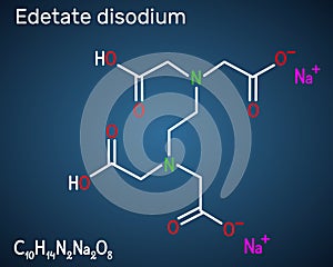 Disodium EDTA, edetate disodium,  disodium edetate,  molecule. It is diamine, is polyvalent chelating agent used to treat