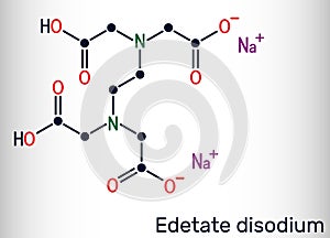 Disodium EDTA, edetate disodium,  disodium edetate,  molecule. It is diamine, is polyvalent chelating agent used to treat