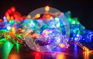 Disordered Christmas LED Lights