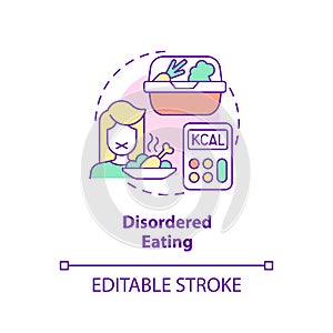 Disordered eating concept icon