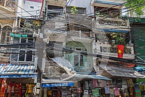 Telephone wires in Vietnam