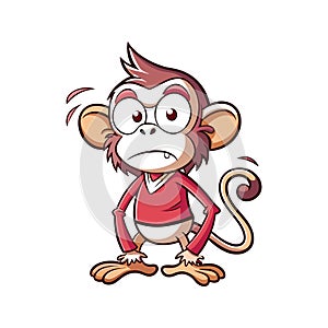 Disoriented Monkey in Racing Scene