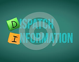 Dispatch Information, business concept illustration design