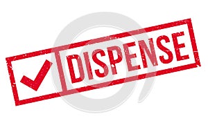 Dispense rubber stamp