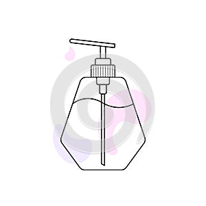 Dispenser Bottle. Sanitizer bottle Spray with Gel. Disinfectant Container with Pump Dispenser. Liquid Soap bottle.