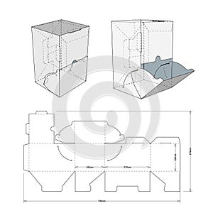 Dispenser Box Internal and Die-cut Pattern.