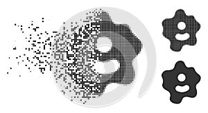 Dispersed Dotted Halftone Ameba Icon photo