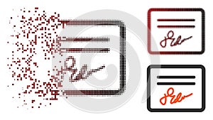 Dispersed Pixel Halftone Mail Attachment Icon