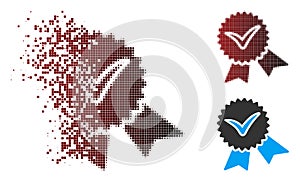 Dispersed Pixel Halftone Validation Seal Icon