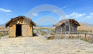 The Neolithic lakeshore settlement of Dispilio on lake Orestiada, Kastoria, Greece.