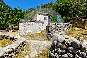 Displaced village Samaria in Samaria Gorge, Crete photo