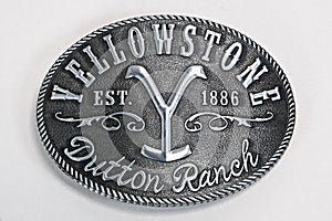 Display of Changes Yellowstone Dutton Ranch Y Logo Belt Buckle