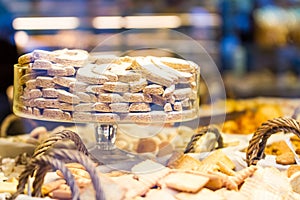 Display of Christmas Cookies through a shop window