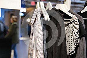 Display clothes on hangers