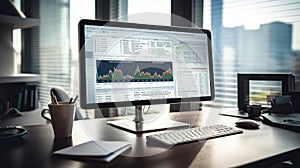 display computer screen on desk