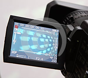 Display of an full HD camcorder