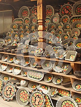 Display of hand-made souvenirs