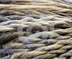 Display of hand-spun natural linen skeins. Ready for knitting or weaving.