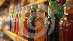A display of handcrafted sodas from around the world showcasing the diversity of flavors and cultures represented photo