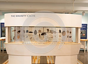 Display of the Mahaffy Cache with Prehistoric Stone Tools Found in Boulder, Colorado