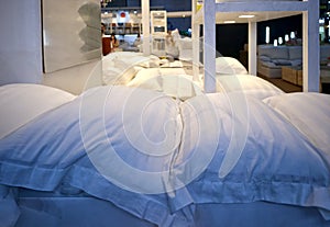 Display pillows and bedrooms in Home and Garden Exhibition 2022 Show at BITEC Bangna, Bangna-Trad road Bangna Bangkok Thailand