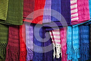 Display of scarfs