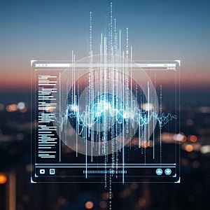 Display showcases complex data flows in a transparent digital