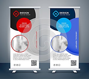 Display stand roll up standee banner template