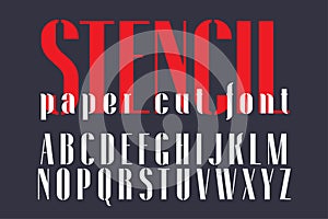 Display stencil sans serif font