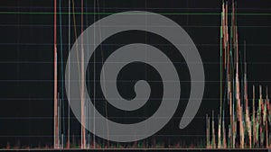 Display Stock market tickers with graphs and charts.real Defects Noise is display