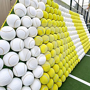 Display of Tennis Balls Pattern photo