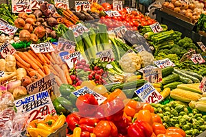 Display Variety Vegetables in Market photo