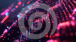 Displaying abstract digital data flowing on network grid