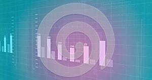 Displaying bar chart visualization with numeric labels and grid lines in data dashboard interface