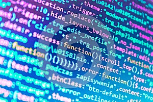 Displaying program code on computer.
