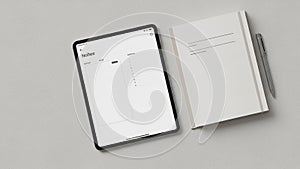 Displays a minimalistic interface with sections labeled Notes and