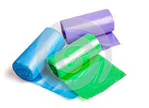 Disposable bags rolls photo