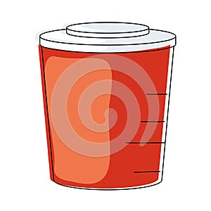 Disposable coffee cup Fast food icon sketch Vector