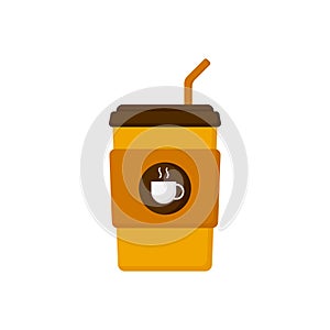 Disposable coffee cup vector illustration