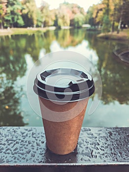 disposable cup for hot drinks, coffee or tea