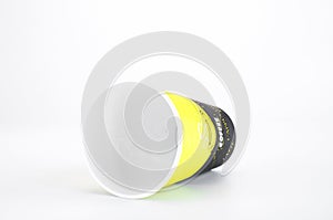 Disposable cup. Paper. On white background