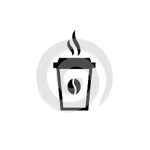 Disposable cups of coffee icon