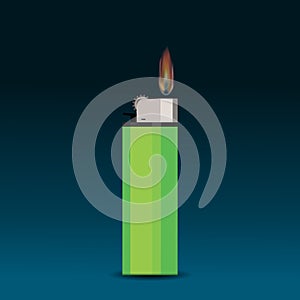 Disposable green cigarette lighter