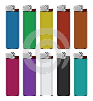 Disposable lighters set