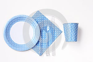 Disposable paper tableware, plate, glass, napkin