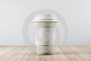 Disposable recycle white paper cup